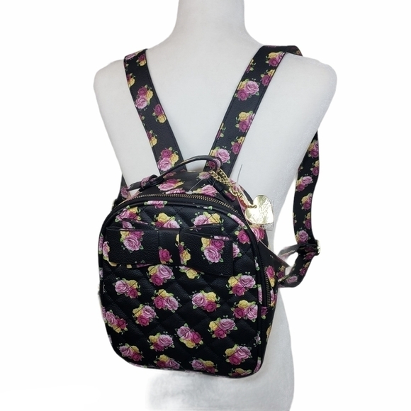 BETSEY JOHNSON Floral Bow Quilted Backpack main image 9